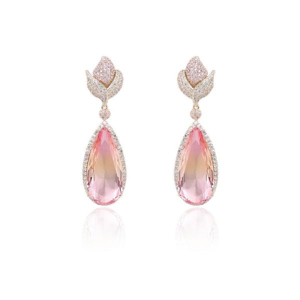 

vintage cubic zircon cz round earrings for wedding, crystals dangle earring for bride, women girl birthday party jewelry ce10924, Silver