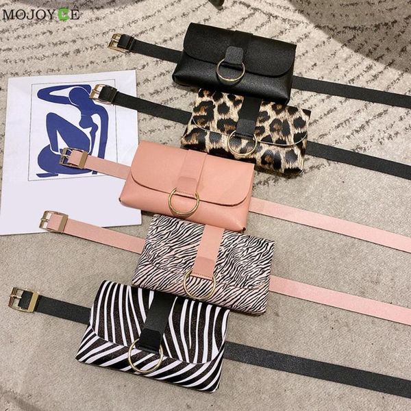 

waist bags pu leather solid color mini waistband bag ladies vintage flip chest purse fashion exquisite shopping