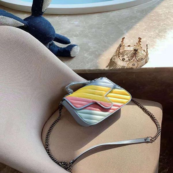 

female handbag bag chain joker web genuine leather small bags inclined handbags texture color matching love package women shoulder tote vhoc