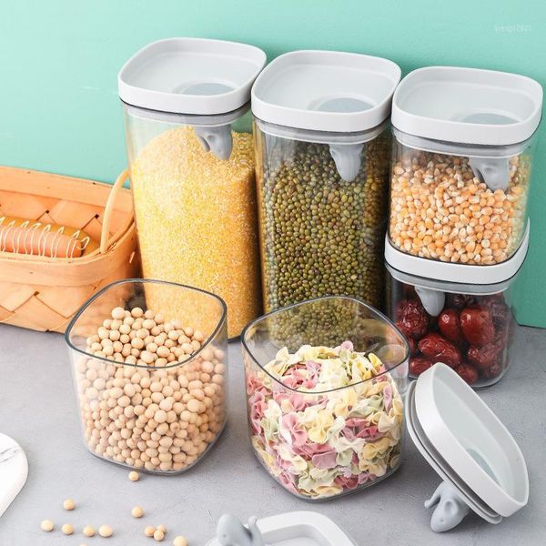 

kitchen transparent visible grains sealed tank storage dried fruit thickened plastic bottles & jars