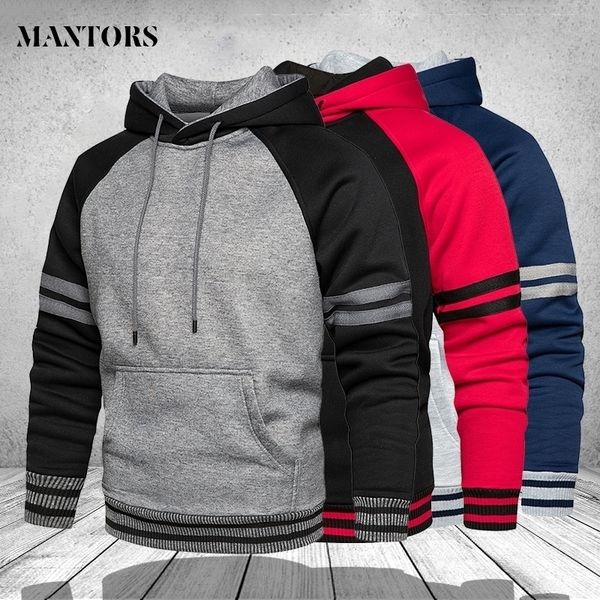 

striped sweatshirt men hooded streetwear hoodies men hip hop oversized hoodie mens clothing tracksuits outwear patchwork hoody 201113, Black