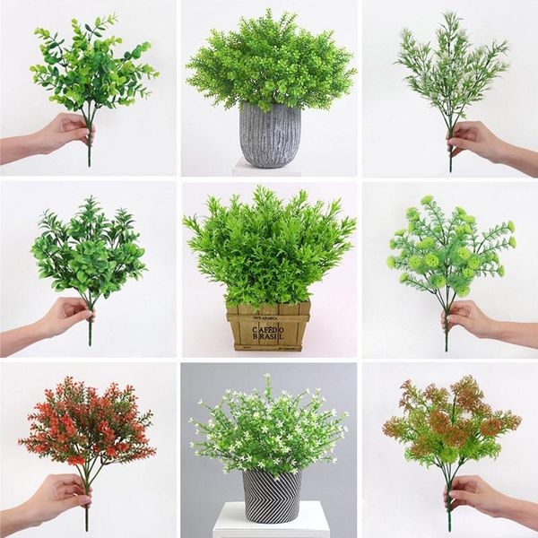 

decorative flowers & wreaths eucalyptus grass artificial plants for home decor wedding garden outdoor decoration fake greenery