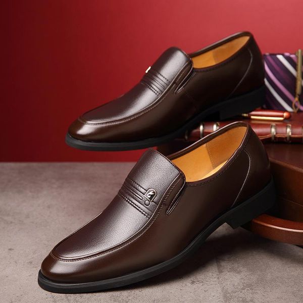 

dress shoes 2021 men's large size autumn and winter business casual set feet zapatos de hombre, Black