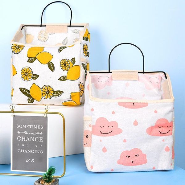 

storage boxes & bins wall hanging organizer pocket bag wardrobe door canvas bedroom bathroom magazine tote1