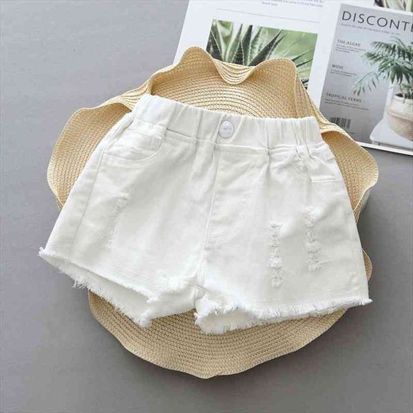 

girls cotton denim jeans shorts children thin soft trousers kids casual clothes clothing p163, Black
