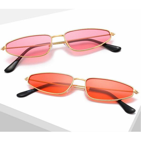 

sunglasses metal frame rectangle sungalsses women men designer famale small retro yellow sunglass mirror goggles nx, White;black