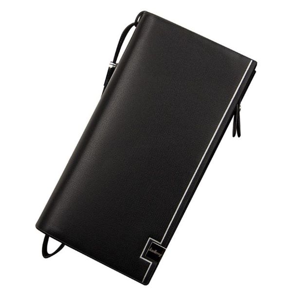 

coin purses 2021 black long men wallets leather business card holder purse fashion synthetic men's clutch bag wallet, Red;black
