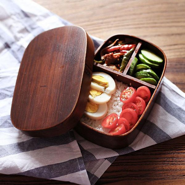 

dinnerware sets japanese style wooden bento box single layer ash sushi lunch tableware