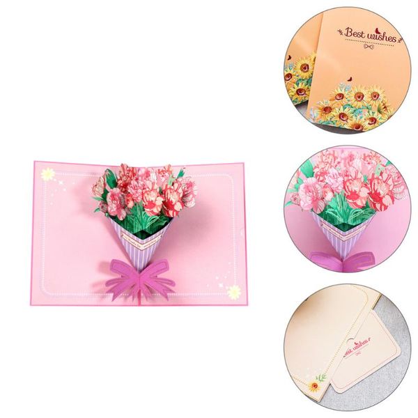 

greeting cards paper floral -up 3d popup postcards for wedding
