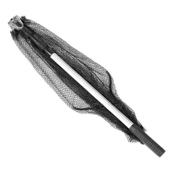 

fishing accessories 175cm gear net three-section aluminum pole durable landing folding trout mesh triangular dip with handle