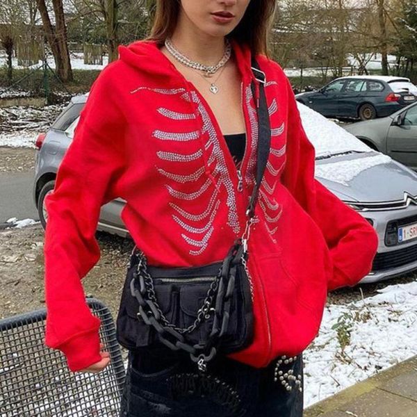 

women's hoodies & sweatshirts ladies hooded sweatshirt women oversized 2021 pockets loose casual zipper harajuku a5p3, Black