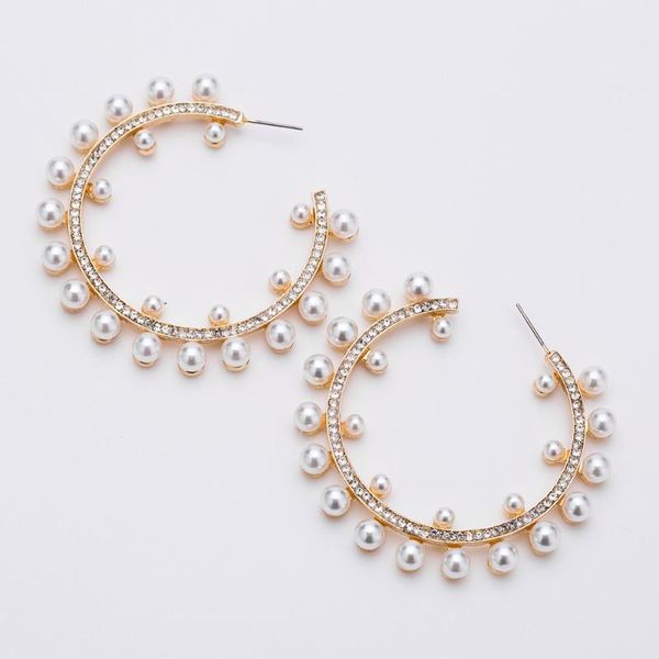 

stud 2021 fashion c shaped acrylic golden color imitation earrings women's plant design gift wholesale, Golden;silver