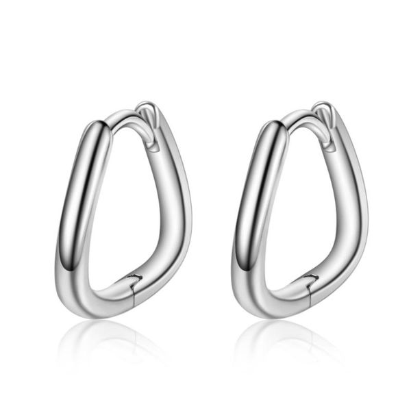 

hoop & huggie 925 sterling silver earrings simple design creative jewelry for women beautiful gift, Golden;silver