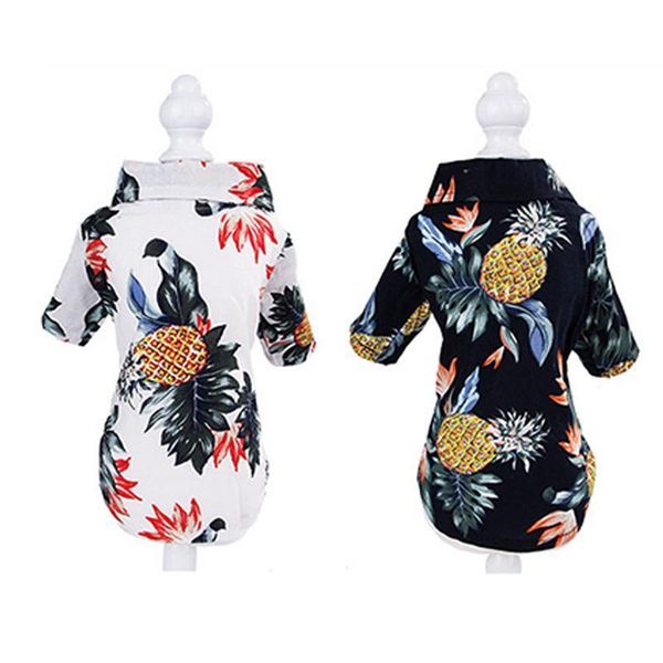 

dog apparel spring summer hawaiian printed cotton shirts small medium sized teddy shiba dogs pet clothes