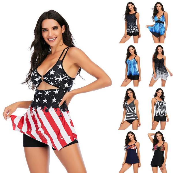 

swimwear plus size female tankini bodysuit two piece flat angle bathing suit 2021 new sport swimsuit women beach wear swimming