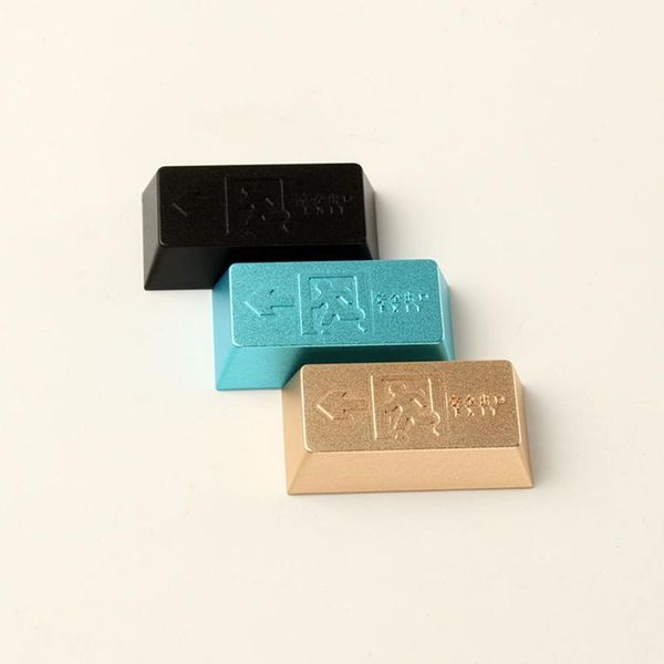 

exit design gold black blue metal keycaps for cherry mx switch mechanical gaming keyboard 2x backspace aluminum alloy key cap