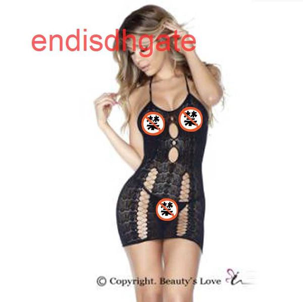 

jacquard open back drawstring nightgown cut out, Black;white