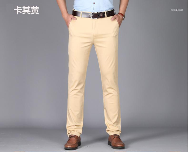 

men's pants spring men fashion straight style basic design thin casual male trendy color stretch cotton bottom trousers1, Black
