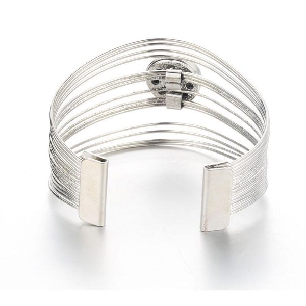 

fashion new 3 colors creative charm snap button bracelet shining bangles bracelet fit 18mm snap jewelry women jllryc, Golden;silver