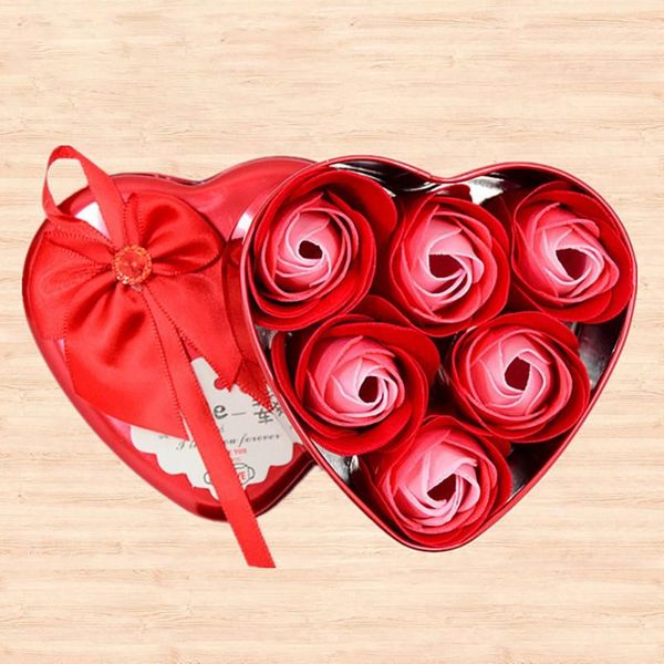 

decorative flowers & wreaths soap flower gift artificial heart-shaped box creative valentine's day gifts for girls home decoration wedd