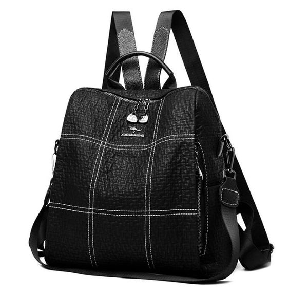 Mode Echtes Leder PU Hohe kapazität frauen Rucksack Outdoor Sport rucksäcke Cross Body känguru reisetasche Schulter Taschen Totes L9467-1