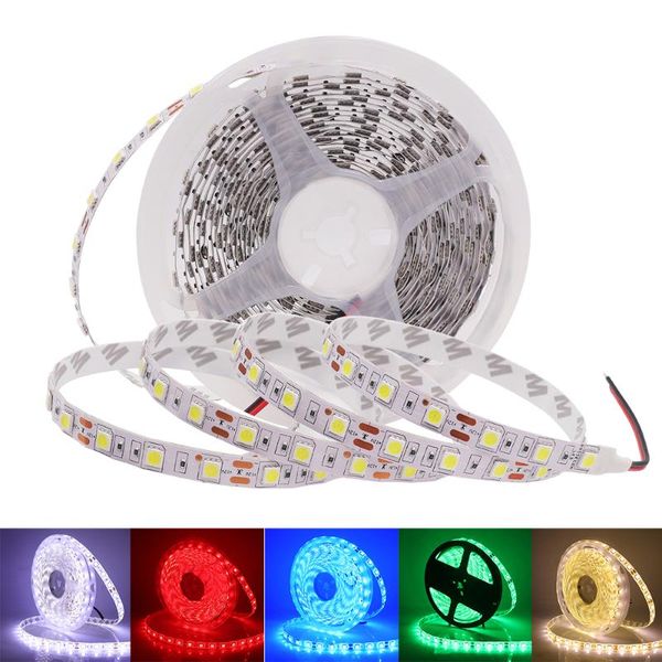 

led strip dc 12v 60leds/m 2835 tv backlight rgb/white/red/green/blue/warm white flexible tape led light lamp 5m