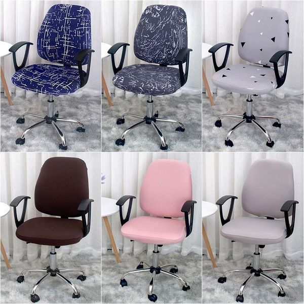 

chair covers spandex office elastic armchair seat cover rotating lift computer slipcover strech silla gamer protector