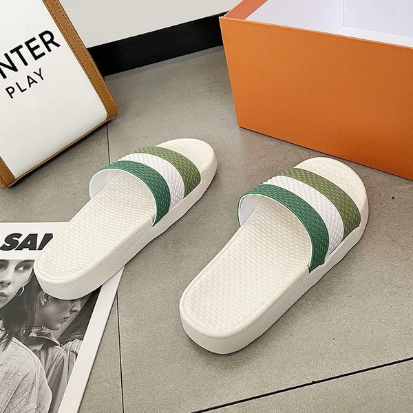 

slippers spring women round toe fashion non-slip indoor lazy flat slides casual color matching home shoes for woman 2021, Black