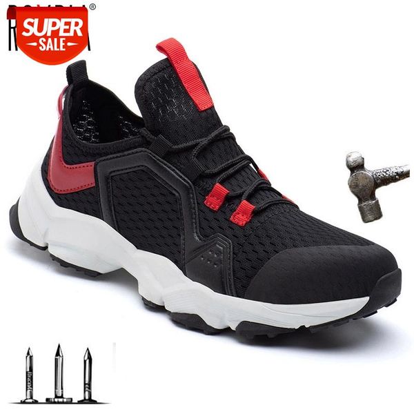 

ultra-light men safety shoes women work sneakers steel toe cap breathable outdoor shoe plus size 37-47 new roxdia brand rxm623 #2y3s