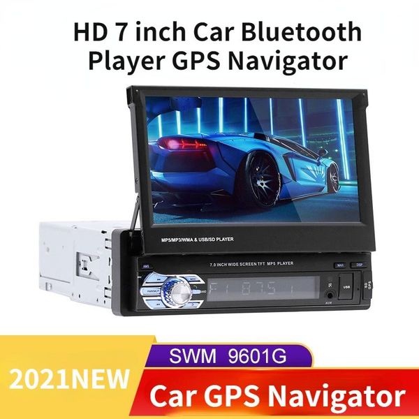 

& mp4 players ymesy 7-inch retractable large screen bluetooth car mp5 player card radio speaker support gps navigation reversing