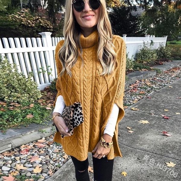 

women's sweaters women sweater autumn turtleneck solid-color street loose female fashion knitted twist lugentolo, White;black