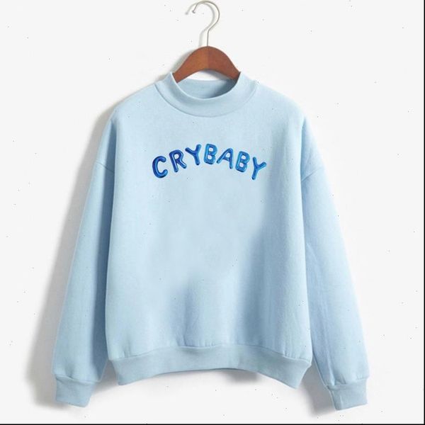 

womens sweatshirt cry baby hoodie women funny kawaii pink sweatshirt long sleeve pullovers warm coats harajuku streetwear, Black