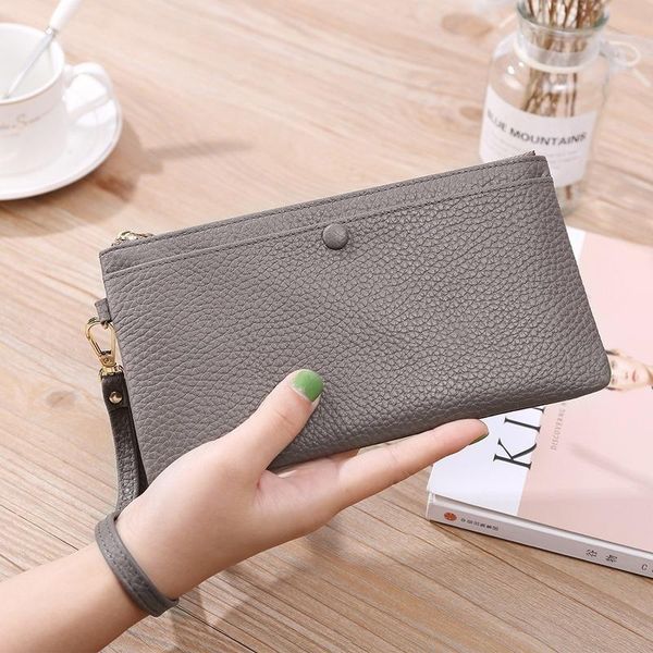 

wallets fashion female wallet leather clutch bag mobile phone coin purse ladies handbag, Red;black