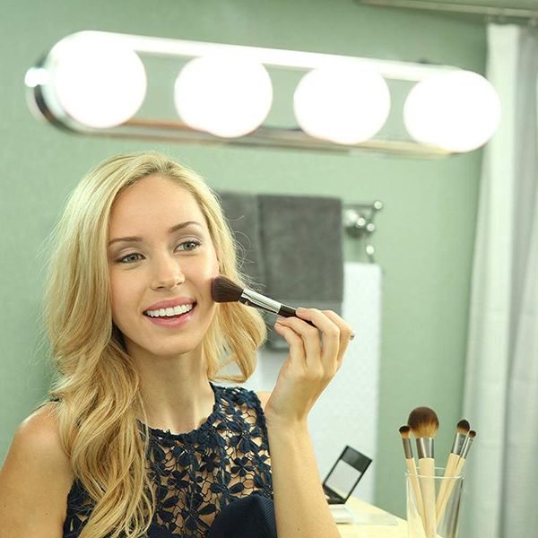 

vanity lights led 4 bulbs makeup mirror light portable suction cup wall lamp for dressing table lighting