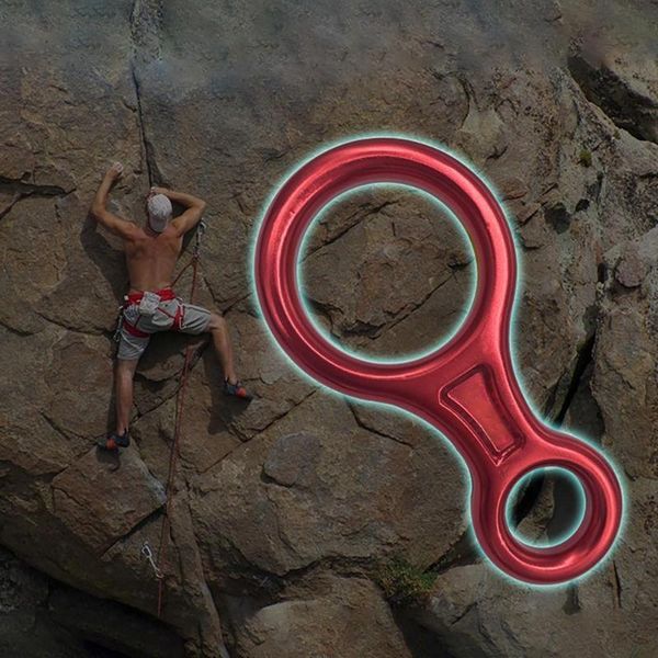 

cords, slings and webbing 60% outdoor rock climbing 35kn 8 shape descender carabiner rope slow descent device