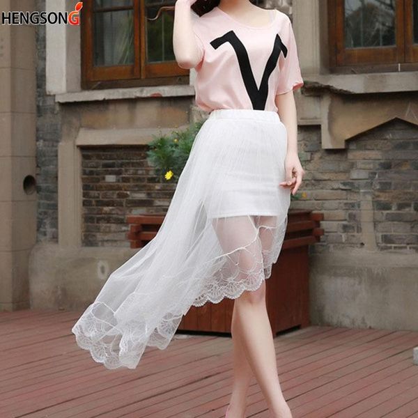 

skirts perspective mesh skirt swallowtail tulle womens black white elastic high waist pleated midi