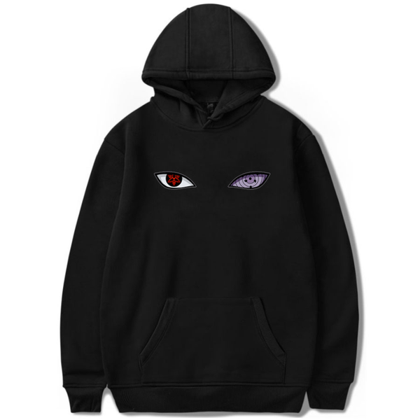 

men's hoodies & sweatshirts 2021 arrival harajuku anime print women eyes printed pullover sweatshirt female streetwear, Black