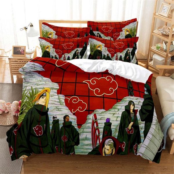 

bedding sets 3d anime set  duvet cover bed cotton bedroom
