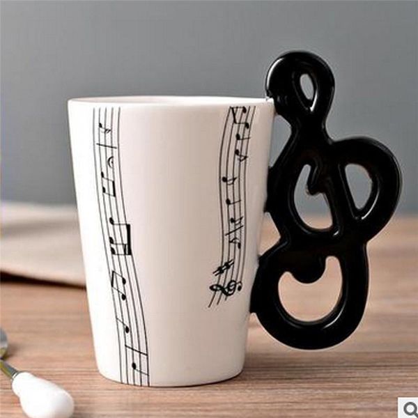 

mugs ceramic cup personality music note milk juice mug coffee tea home office drinkware unique gift