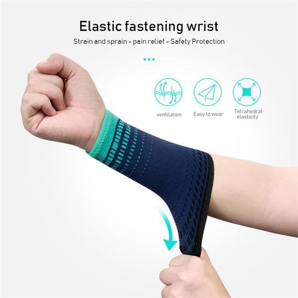

wrist support sports knitted pressure wristband sleeve basketball volleyball fitness weightlifting brace bandage, Black;red