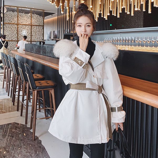 

2021 new work clothes pike women's winter hooded crew neck lining korean temperament thickened loose cotton padded clothing 1ij7, Black