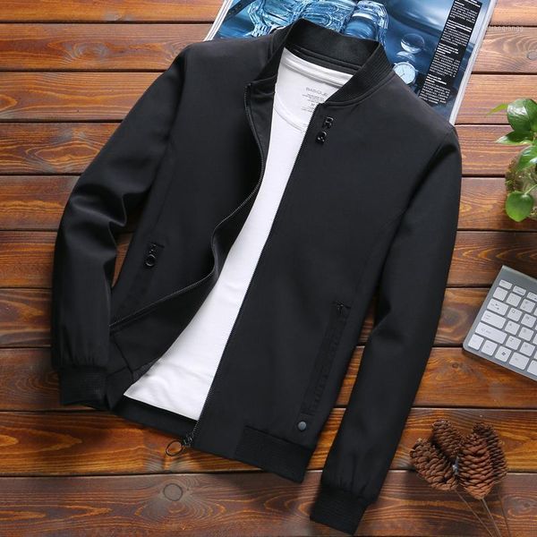 

men's jackets 2021 fashion jacket product casual solid color slim streetwear spring and autumn, Black;brown