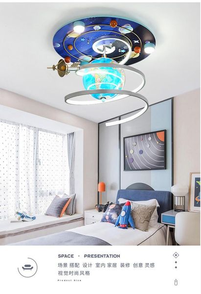 

personalized space globe ceiling lamp children's lamp bedroom simple creative european cartoon