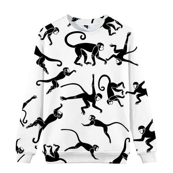 

animal print cartoon boy girl t-shirt 3d printing animal print t-shirt long-sleeved shirt color clothes children's top, Blue