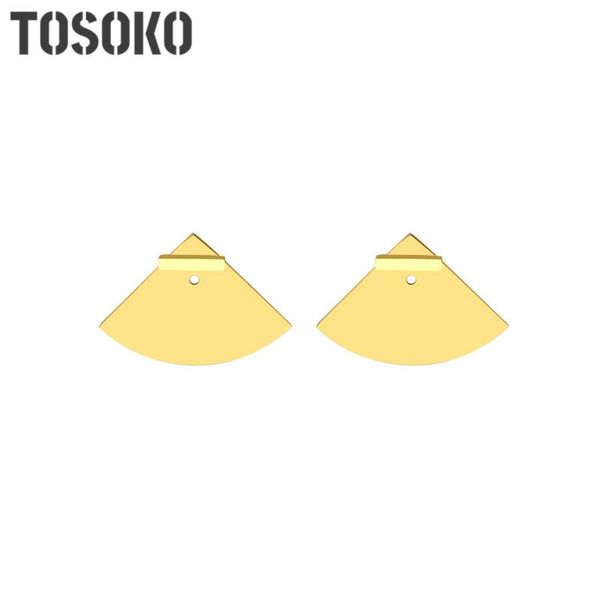 

dangle & chandelier tosoko stainless steel jewelry two kinds of triangle horizontal bar split earrings women's fashion fan bsf423, Silver