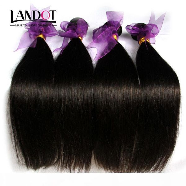 

brazilian straight hair 4 bundles unprocessed human hair weaves malaysian indian cambodian peruvian remy hair extensions natural color, Black