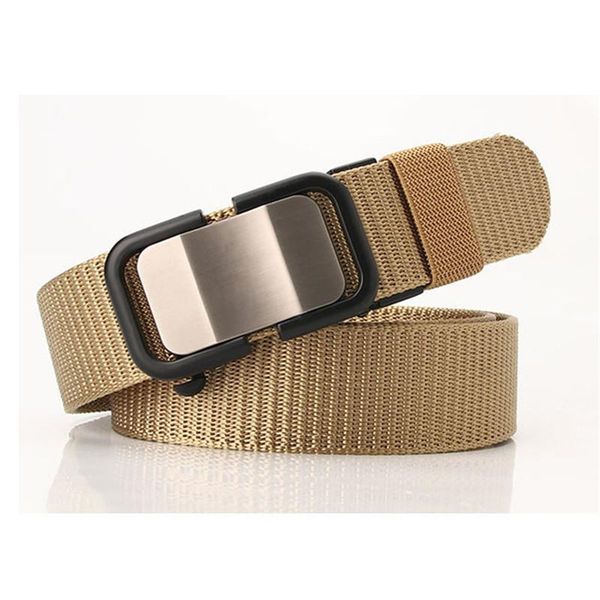 

belts quality metal buckle nylon strap men vintage women waistband solid color belt male female waist band, Black;brown