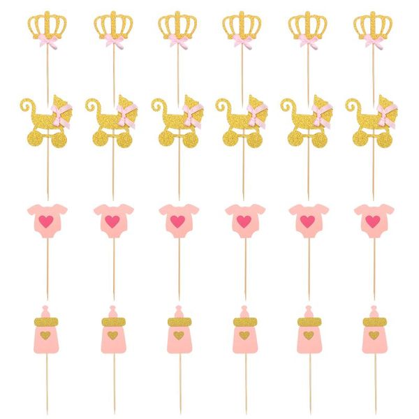 

other festive & party supplies onzon 24 pcs cake ers girl themed cupcake fashion delicate picks decorations for baby shower bir