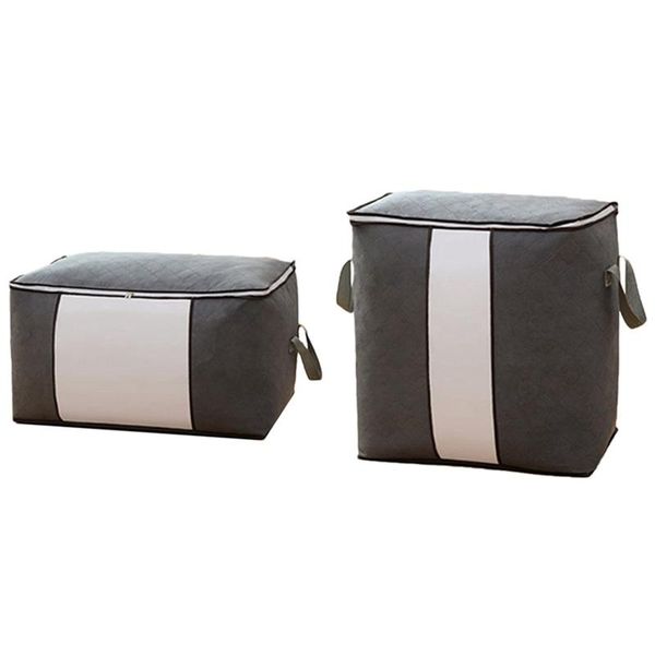 

storage bags non-woven portable clothes bag household folding closet pouch for pillow quilt blanket bedding