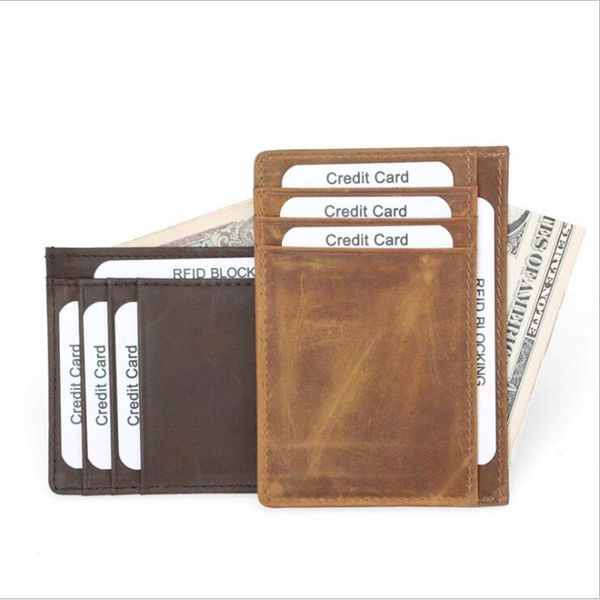

wallets 2021 anti-theft card set magnetic frid personality with key ring dollar clip anti scanning leather wallet, Red;black